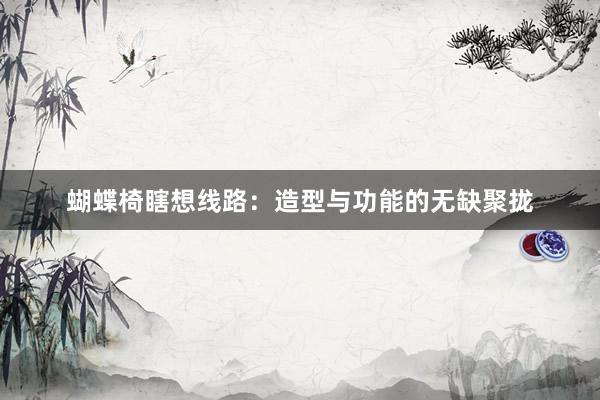 蝴蝶椅瞎想线路:造型与功能的无缺聚拢